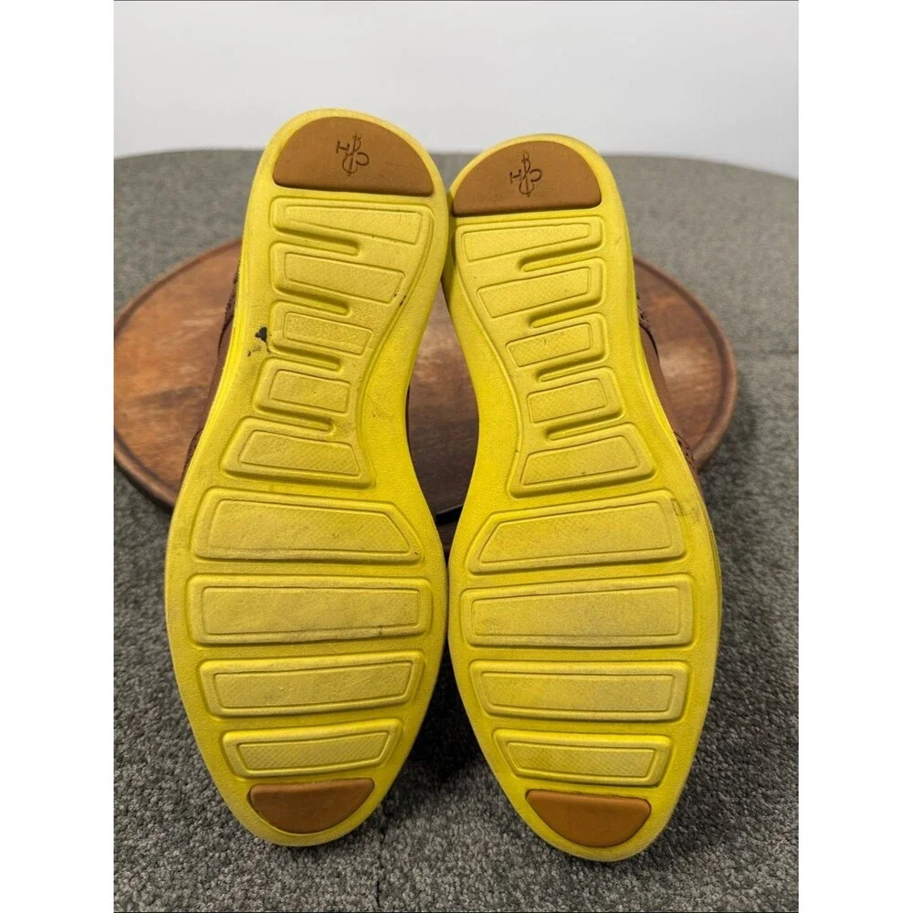 Cole Haan Shoes Mens 7.5 Lunargrand Wingtip Brown Leather Yellow Sole Dress